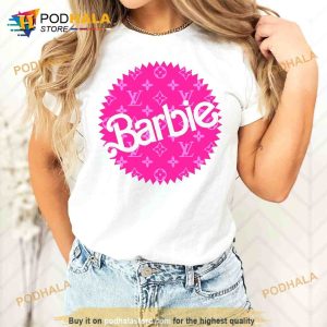 Baby Doll Pink LV Style Graphic Shirt, Let's Go Party Barbie Tee