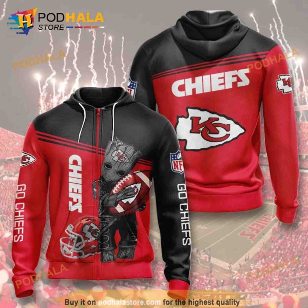 Baby Groot Kansas City Chiefs 3D Hoodie Shirt Sweatshirt