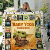 Baby Yoda Mandalorian Star Wars Quilt, Star Wars Fleece Blanket For Fans