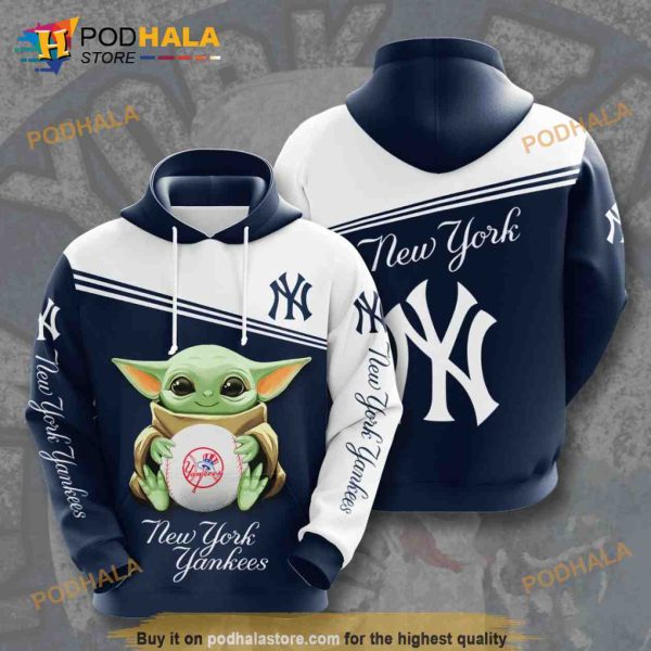 Baby Yoda New York Yankees 3D Hoodie Sweatshirt Shirt