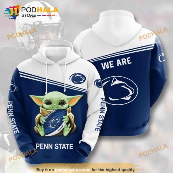 Baby Yoda Penn State Nittany Lions 3D Hoodie Sweatshirt Shirt