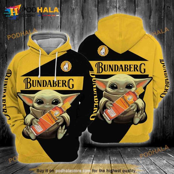 Baby Yoda Rum Bundaberg 3D Hoodie Sweatshirt Shirt
