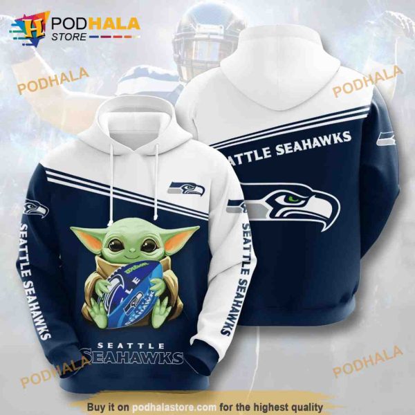 Baby Yoda Seattle Seahawks 3D Hoodie Sweatshirt Shirt