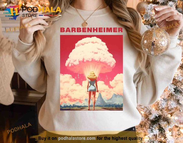 Barbenheimer Barbie Movie Oppenheimer Shirt, Christopher Nolan Margot Robbie Trendy Tee