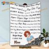 Bear Hugs Warm Hugs, Personalized Mother's Day Mother Blanket