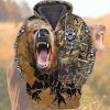 Bear Hunting For Hunter 3D Hoodie Sweatshirt