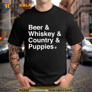 Beer whiskey country puppies Trending Shirt