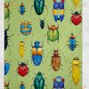Beetle Fleece Blanket in Green Summer Field