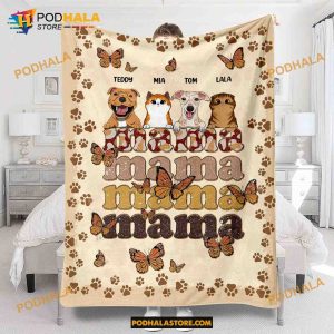 Best Mama Ever - Personalized Christmas Mom Dog Blanket