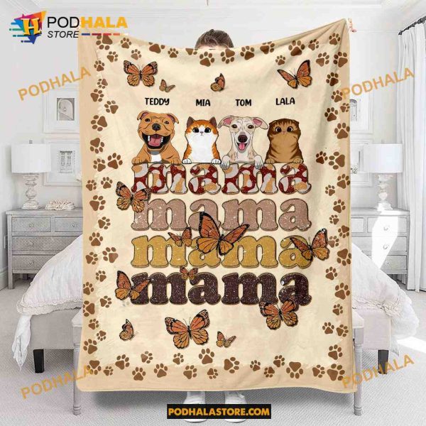Best Mama Ever – Personalized Christmas Mom Dog Blanket
