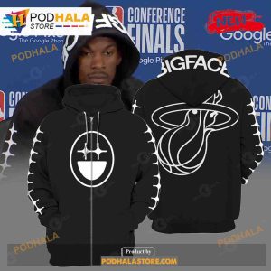 Big Face Coffee Jimmy Butler Black Sweatshirt 3D Hoodie 1