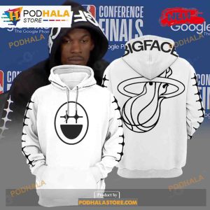 Big Face Coffee Jimmy Butler White Sweatshirt 3D Hoodie 1