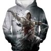 Black Flag Hero Edward James Kenway Cool Action Assassin's Creed 3D Hoodie