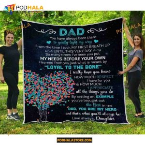 Blanket for dad, daddy's birthday, Personalized Fleece Blankets