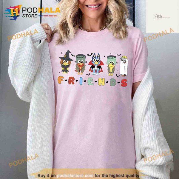Bluey Friends Halloween Shirt, Bluey Halloween Shirt, Bluey Kids Tee