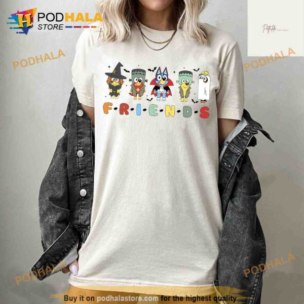 Bluey Friends Halloween Shirt, Bluey Halloween Shirt, Bluey Kids Tee