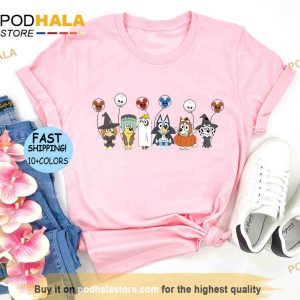 Bluey Halloween Shirt, Halloween Family Shirt, Halloween Horror Balloons Tee