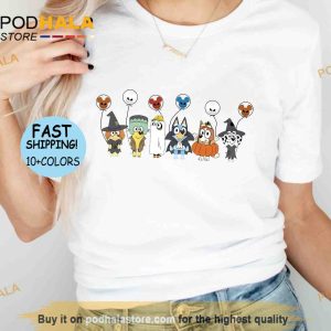 Bluey Halloween Shirt Halloween Family Shirt Halloween Horror Balloons Tee 2