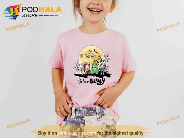 Bluey The Nightmare Before Halloween Costume Shirt, Bluey And Friends Horror Halloween