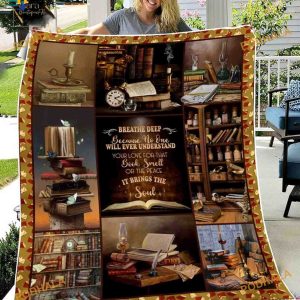 Book Blanket Book Smell Fleece Blanket, Quilt
