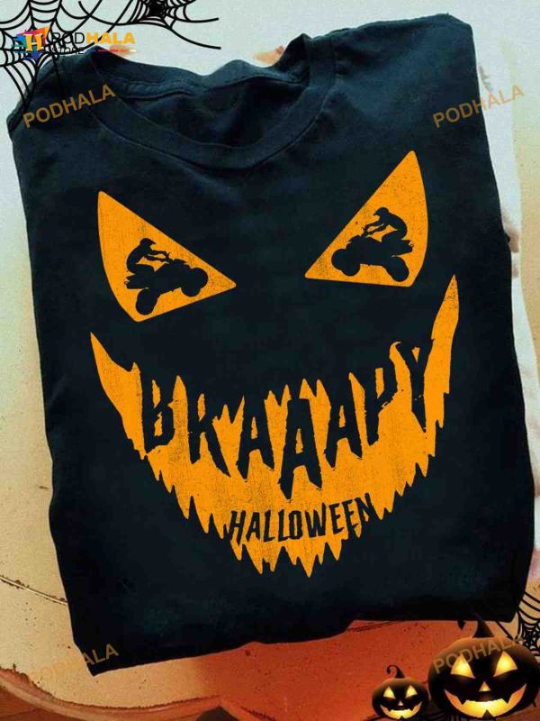 Braaapy Halloween Braaap Dirt Racing Shirt, Halloween Gift For Biker
