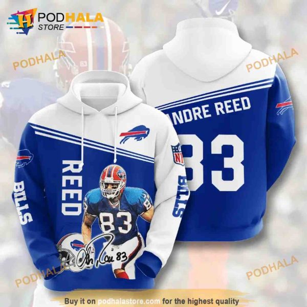 Buffalo Bills Andre Reed 3D Hoodie Sweatshirt