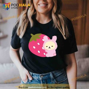Bunny Korilakkuma Loves Strawberries Trending Shirt 2