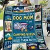 Camping Queen Dog Mom Fleece Blanket