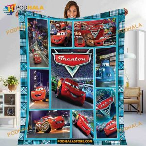 Cars Disney Fleece Blanket, Cars Lightning McQueen Birthday Kid Gift