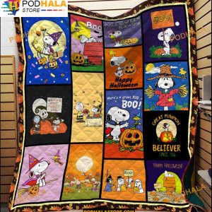 Cartoon Character Snoopy Halloween Quilt ,Fleece Blanket For Fans
