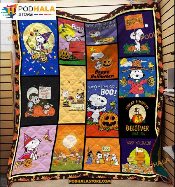 Cartoon Character Snoopy Halloween Quilt ,Fleece Blanket For Fans