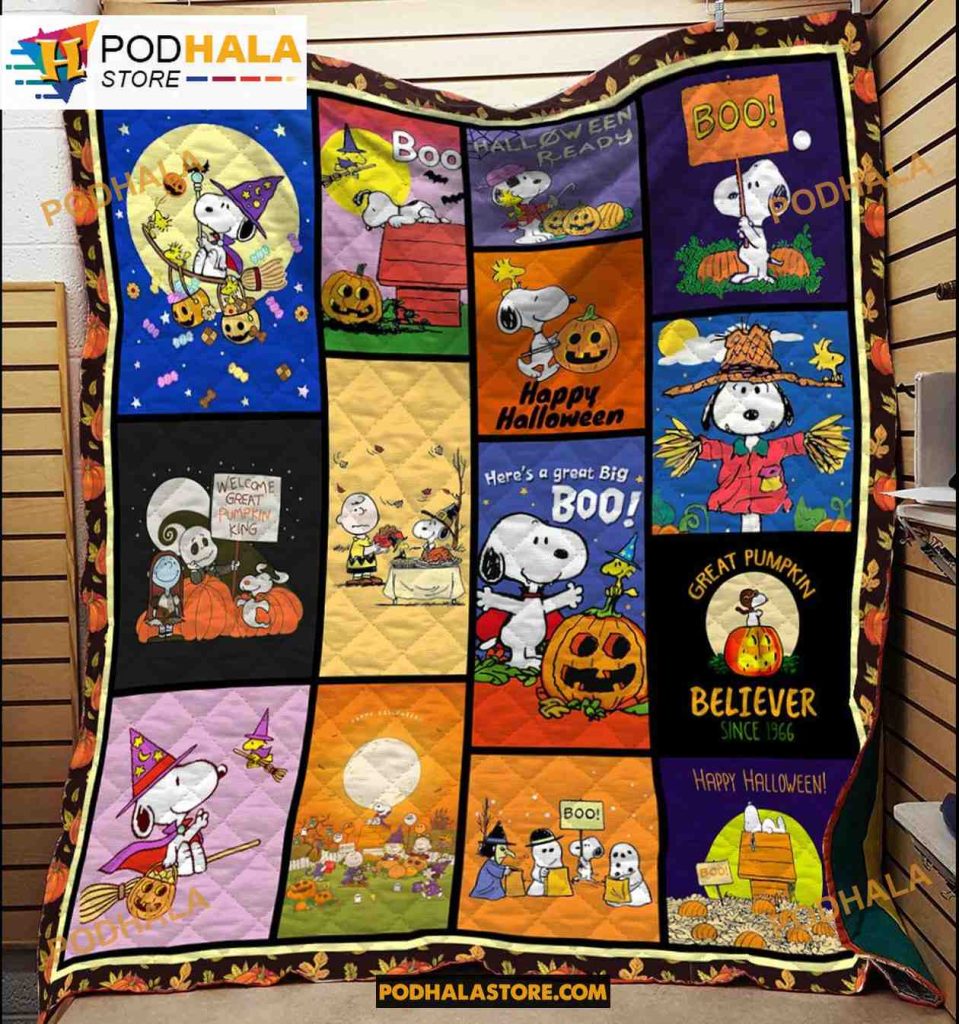 Cartoon Character Snoopy Halloween Quilt