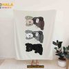 Cartoon Fleece Blanket - Custom Three Hypebeast Sad Quilt