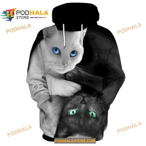 Cats Black White 3D Printing Limited Edition 3D Hoodie Sweatshirt Shirt 1