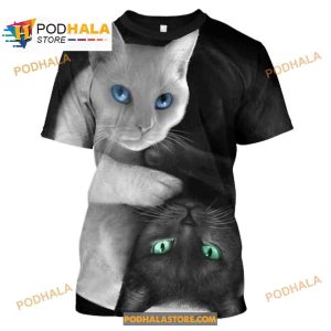 Cats Black White 3D Printing Limited Edition 3D Hoodie Sweatshirt Shirt 3