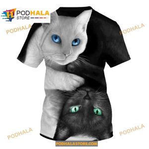 Cats Black White 3D Printing Limited Edition 3D Hoodie Sweatshirt Shirt 4