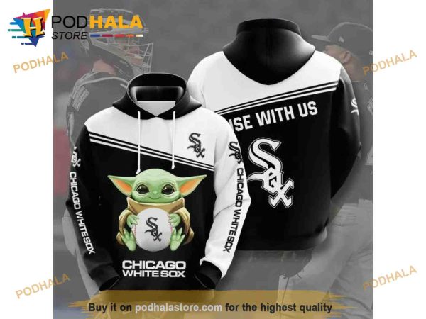 Chicago White Sox Baby Yoda 3D Hoodie All Over Print