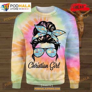 Christian Girl Jesus Over Printed Sweatshirt 3D Hoodie 3
