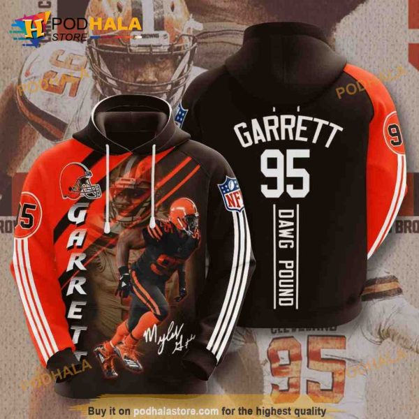 Cleveland Browns NFL Myles Garrett 3D Hoodie Sweatshirt