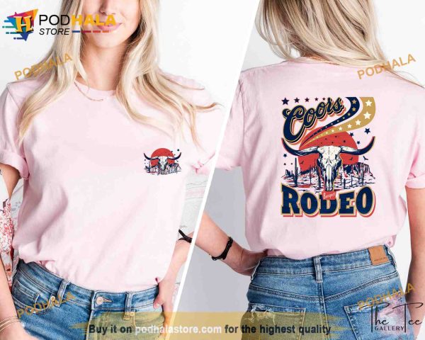 Coors Cowboy Bull Skull Shirt, Rodeo Shirt, Desert Tee, Country Girl Cowboy Shirt