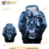 Cowboys Horror Night 3D Full Printed Halloween Hoodie