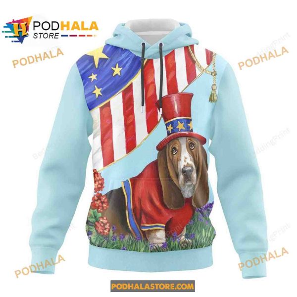 Creative American Flag Dog Sweatshirt 3D Hoodie