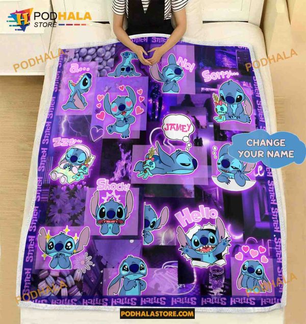 Custom Disney Stitch Blanket, Lilo And Stitch Gifts For Fans
