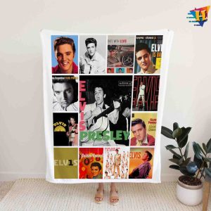 Custom Elvis Presley Rock Legend Star Fleece Blanket