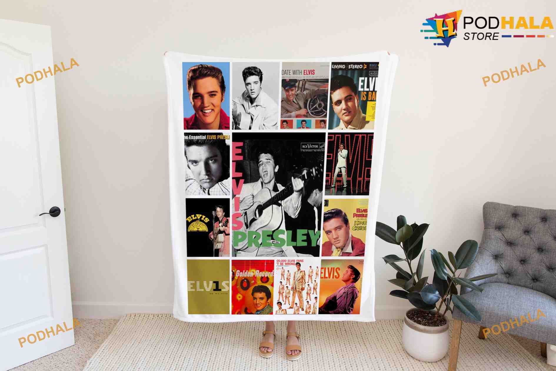 Elvis fleece blanket hot sale