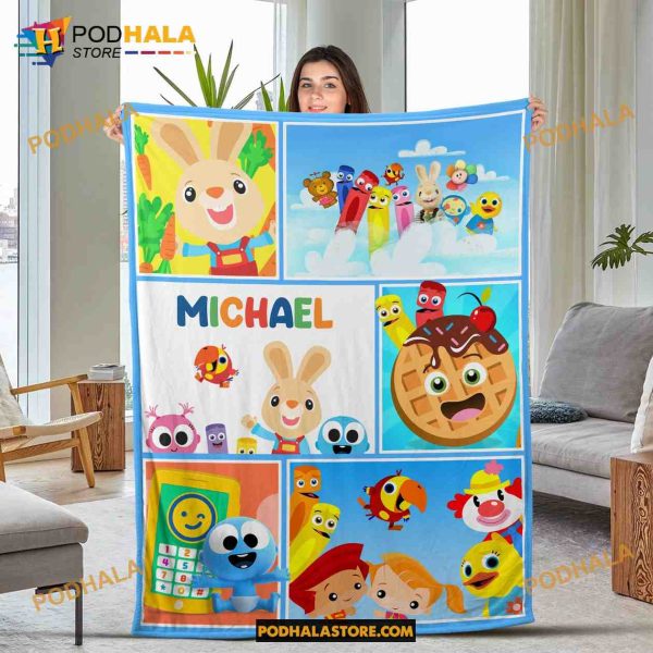 Custom Name Baby First TV Blanket, Personalized Birthday Gift, Baby 1st Birthday Gifts