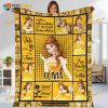 Custom Name Beauty and the Beast Disney Blanket, Belle Princess Blanket Fleece