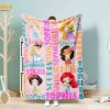 Custom Name Cartoon Baby Blanket