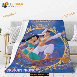 Custom Name Disney Aladdin Custom Name Blanket