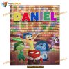 Custom Name Disney Inside Out Blanket, Personalized Inside Out Blanket